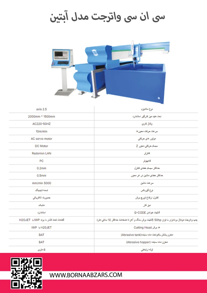 CNC واترجت مدل آبتین (تک موتور)